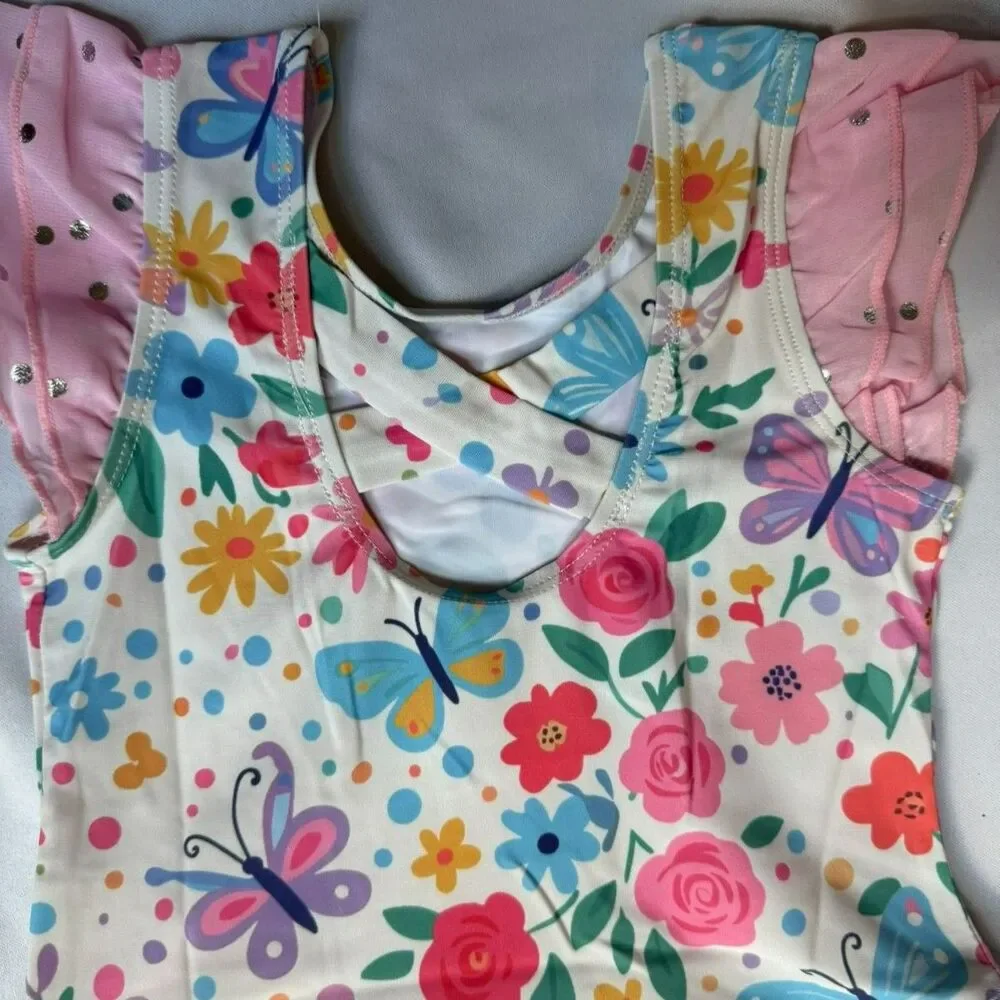 Girls Leotard w/ Criss-Cross Back Straps - Size: XS - NWT
